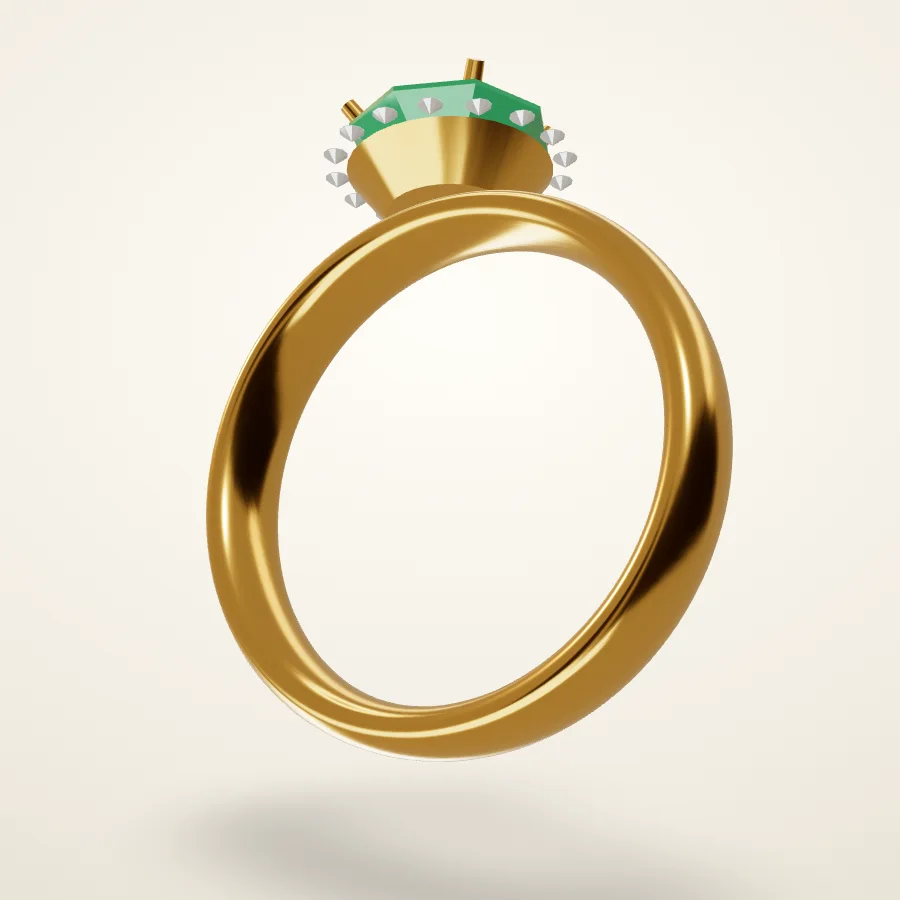 Rani Emerald Cocktail Ring
