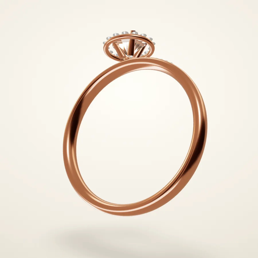 Rose Halo Promise Ring